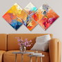 Wallity Conjunto de 4 Cuadros Decorativos de MDF Multicolor